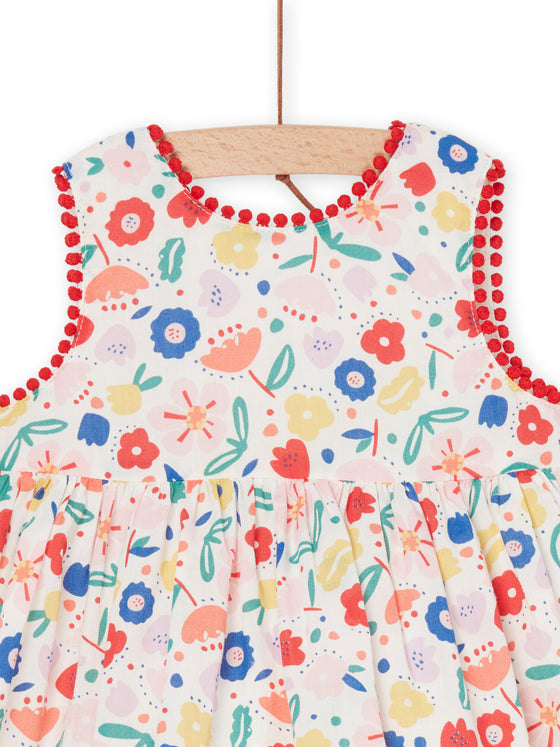 Multicolored dress with floral print