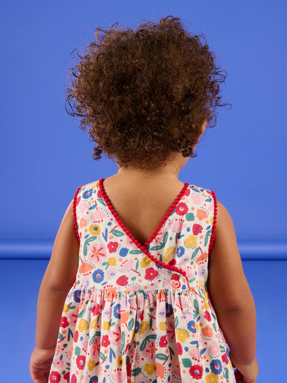 Multicolored dress with floral print