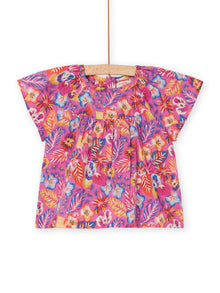  Petunia pink blouse with flower print