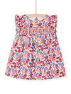 Ecru dress with floral print