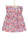 Ecru dress with floral print