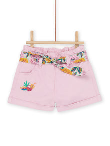  Pink Floral Print Shorts