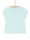 Blue short-sleeved t-shirt