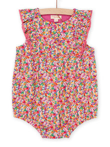  Multicolor Floral Print Romper