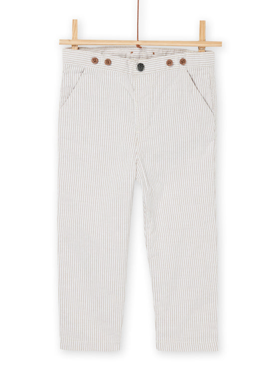 Beige pants with removable braces