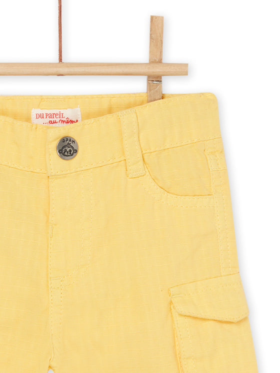 Checked saffron yellow Bermuda shorts