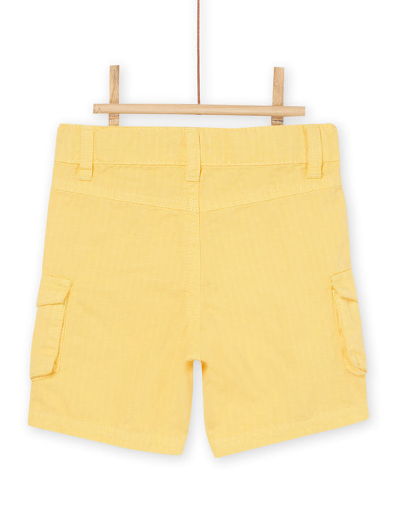 Checked saffron yellow Bermuda shorts