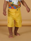 Checked saffron yellow Bermuda shorts