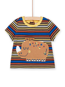  Multicolored t-shirt with a striped print