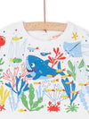 White t-shirt with animal motifs