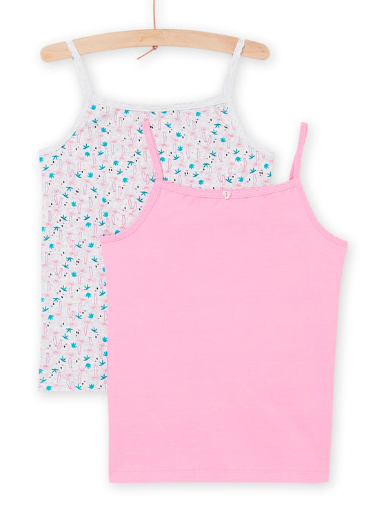 Set of 2 tank tops pink