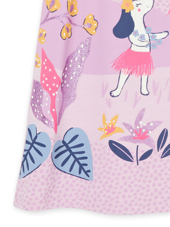 Floral and animal pattern nightgown