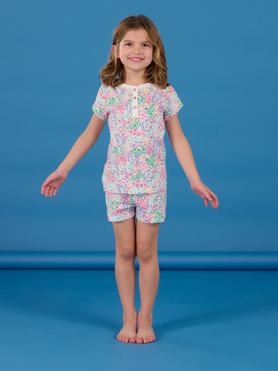 Fancy print t-shirt and shorts set