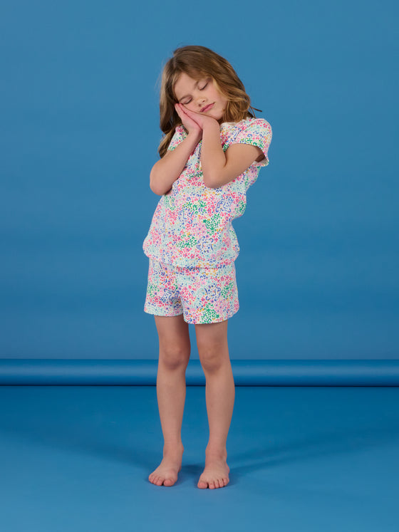 Fancy print t-shirt and shorts set