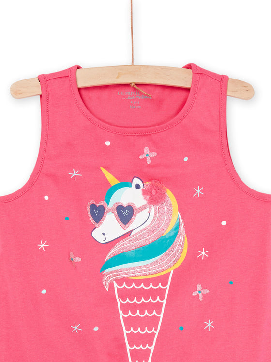 Pyjama set with unicorn patterns and fancy print