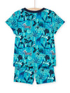 Turquoise animal print pyjama