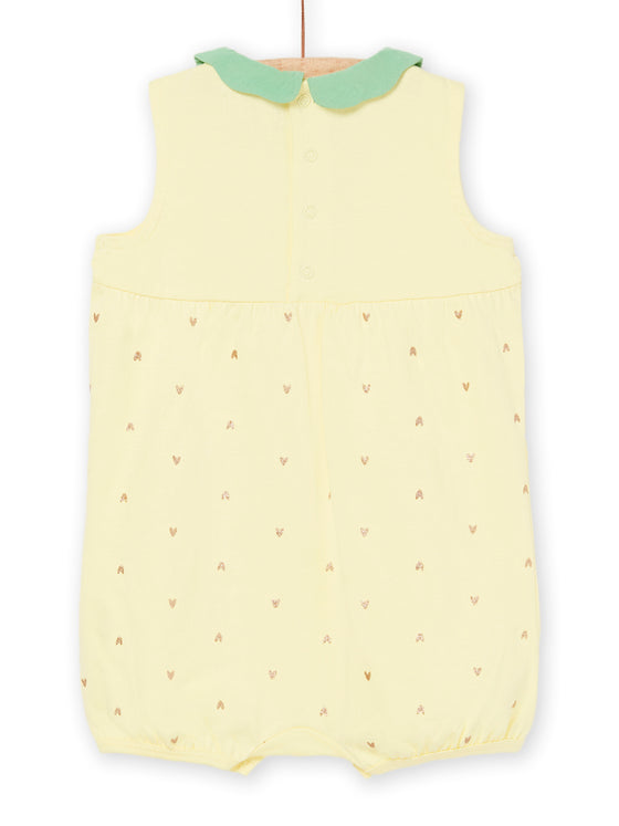 Short romper with pineapple pattern