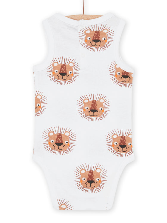 White lion head print bodysuit