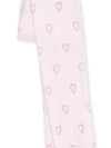 Light pink tights with a heart print