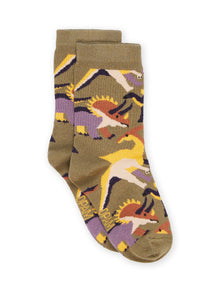  Dinosaur print socks