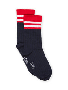  Striped socks on the top