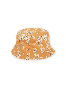  Hazelnut bucket hat with jaguar print