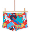 Multicolored jungle print swim shorts