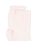 Pale pink heart pattern socks