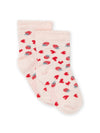 Strawberry and heart print socks