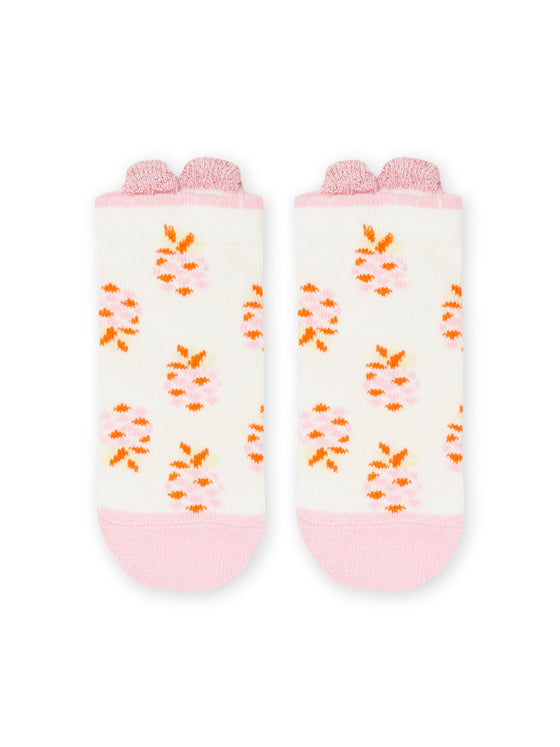 Ecru socks with pineapple print