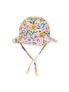 Multicolored hat with floral print
