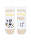 White socks with tiger pattern and stripes