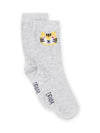 Gray socks with tiger pattern