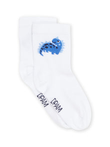  White dinosaur socks