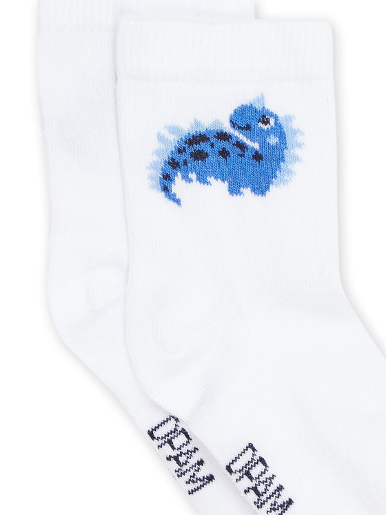 White dinosaur socks