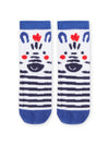 White socks with zebra pattern