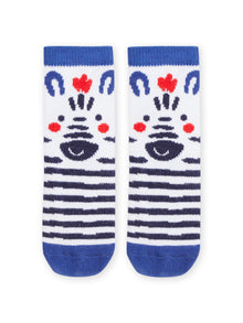  White socks with zebra pattern