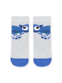  Heather gray socks with chameleon pattern