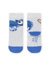 Heather gray socks with chameleon pattern