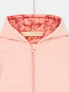 Pink reversible hooded down jacket