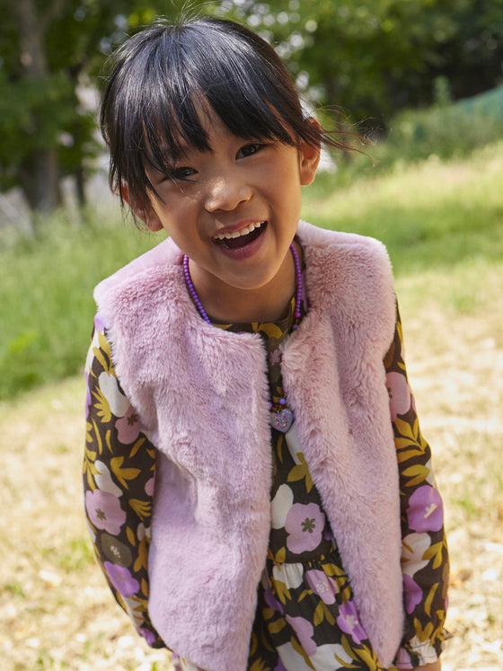 GIRL REVERSIBLE PINK CARDIGAN