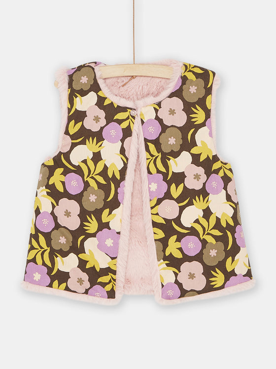 GIRL REVERSIBLE PINK CARDIGAN