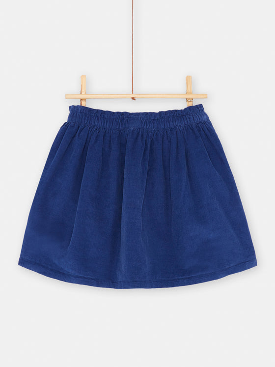 Ink-blue reversible skirt