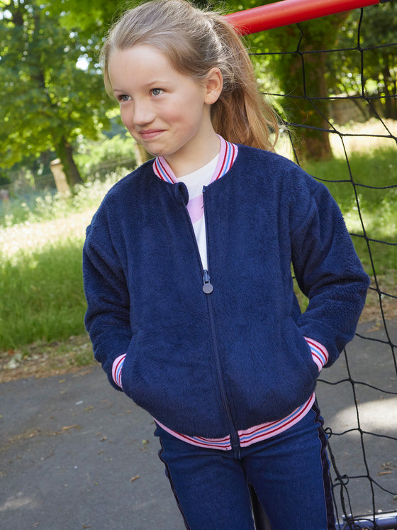 Girl reversible midnight blue teddy