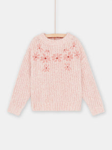  Pink long-sleeved sweater