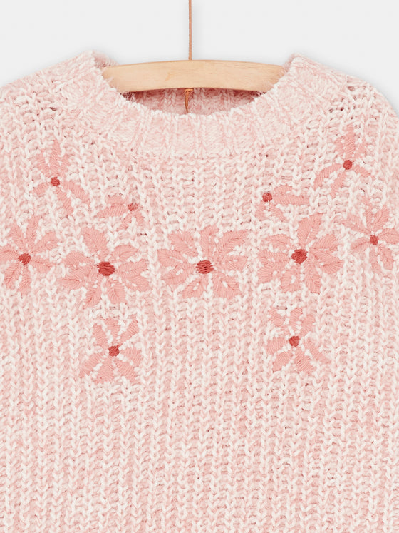 Pink long-sleeved sweater