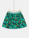 Girl reversible duck blue skirt