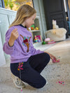 Purple doe sweatshirt for girls