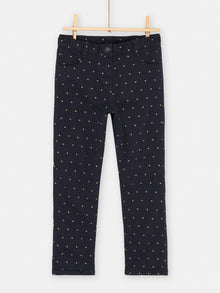  Girl noirine pants with heart print