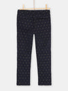 Girl noirine pants with heart print